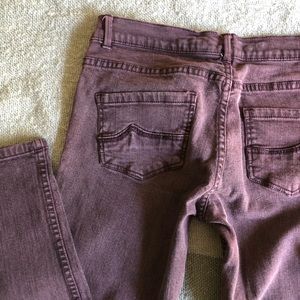 Purple denim jeans